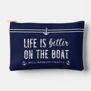 Bolsito Accesorio Pequeño Personalizado La vida es mejor en el barco Vida
