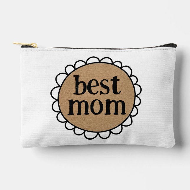 Bolsito Accesorio Pequeño Personalizado MEJOR BEST MOM Vieropelería Cosmétic (Anverso)