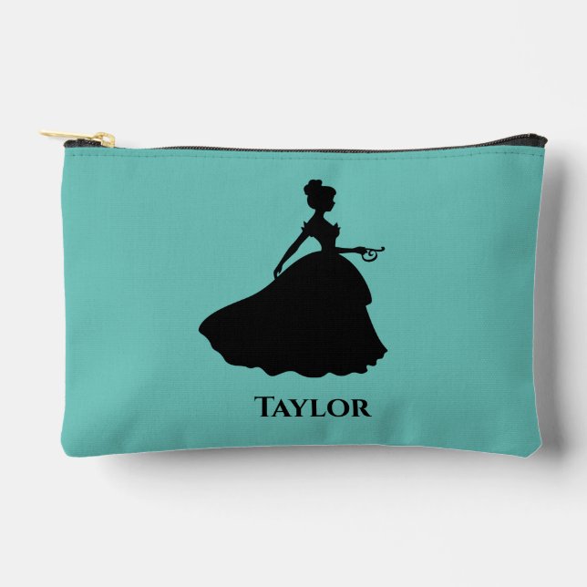 Bolsito Accesorio Pequeño Personalizado Monogrammed Princess (Anverso)