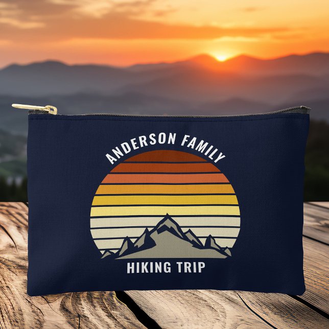 Bolsito Accesorio Pequeño Personalizado Mountain Sunset Navy Senderismo Azul (Subido por el creador)