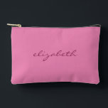 Bolsito Accesorio Pequeño Personalizado Nombre manuscrito Plantilla de texto<br><div class="desc">Personalizado Moderno Elegante Plantilla Simple Nombre Escrito A Mano O Texto Cargar Accesorios De Impresión De Imágenes / Bolsas Y Carteras / Bolsas Cosméticas Y De Aseo / Bolsa Pequeña De Accesorios De Color Sólido Rosa.</div>