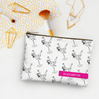 Personalizado retro de vidrio de Martini blanco y 