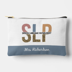 Bolsito Accesorio Pequeño Personalizado SLP Speech Pathólogo Leopard Print