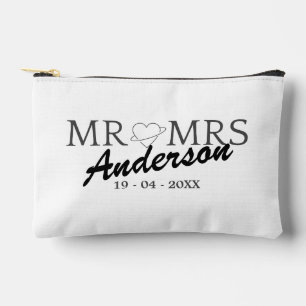 Bolsito Accesorio Pequeño Personalizado Sr. y Sra. Boda Regalo familiar