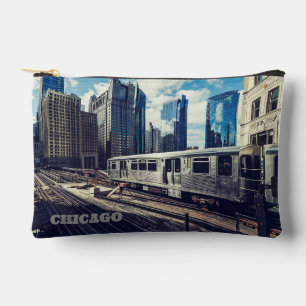 Bolsito Accesorio Pequeño Personalizado Text Chicago USA