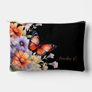 Bolsito Accesorio Pequeño Personalizar mariposa y flores silvestres