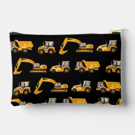 Bolsito Accesorio Pequeño Personalize Construction Trucks Pencil Case
