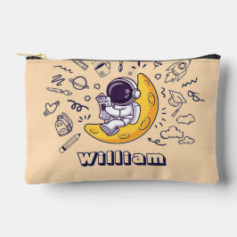 Bolsito Accesorio Pequeño Personalized Doodle Space Planets Back to School