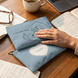 Bolsito Accesorio Pequeño Personalized Labrador Pouch Ice Blue Dog Mom Gift