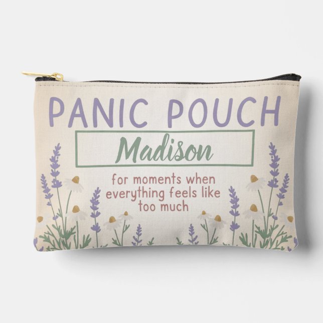 Bolsito Accesorio Pequeño Personalized Panic Pouch | Anxiety Bag (Anverso)