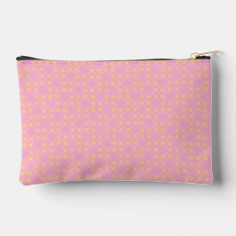 Bolsito Accesorio Pequeño Petal Pop – Pink & Gold Seamless Geometric Pattern