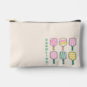 Bolsito Accesorio Pequeño Pickleball Lover Retro Verde Rosa Personalizado