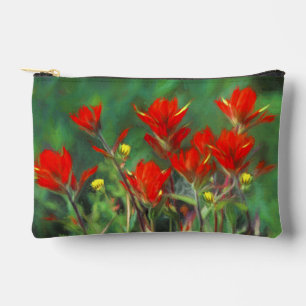 Bolsito Accesorio Pequeño Pincel de Pintura India Arte Original de Flor Silv