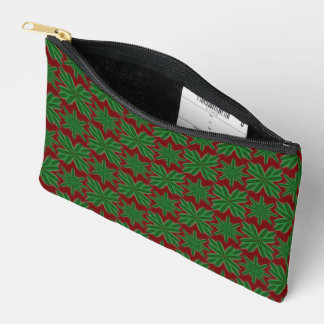 Bolsito Accesorio Pequeño Pine Snowflakes Garnet Pouch