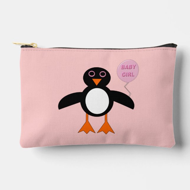 Bolsito Accesorio Pequeño Pingüino Rosa (Anverso)
