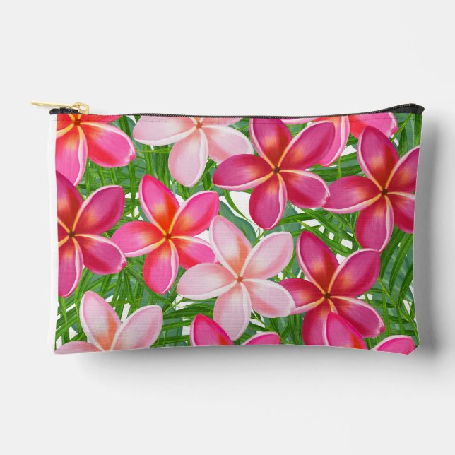 Bolsito Accesorio Pequeño Pink and Plumeria Plumeria Pouch (Anverso)