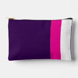 Bolsito Accesorio Pequeño Pink and White on Navy Small