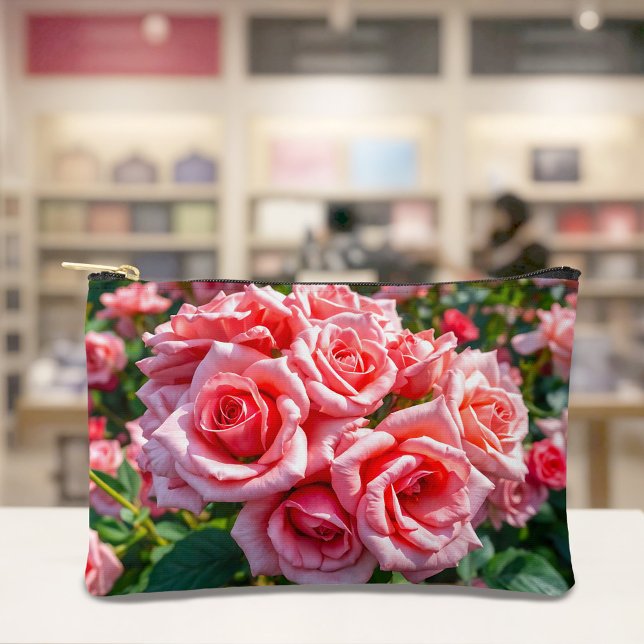 Bolsito Accesorio Pequeño Pink Roses Pouch (Pouch with pink roses)