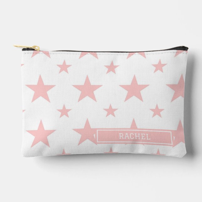Bolsito Accesorio Pequeño Pink Stars Pattern Constellation Pencil Case (Anverso)