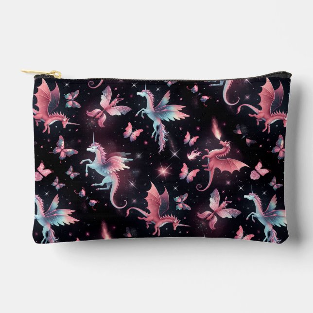 Bolsito Accesorio Pequeño Pink Unicorn Dragon Mix (Anverso)