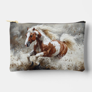 Bolsito Accesorio Pequeño Pintar caballo corriendo a través del agua