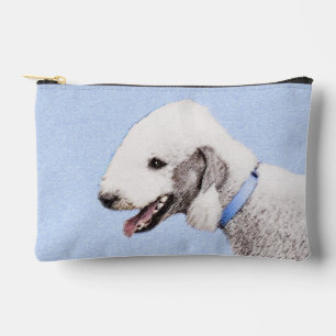 Bolsito Accesorio Pequeño Pintura de Bedlington Terrier Perro de color areno