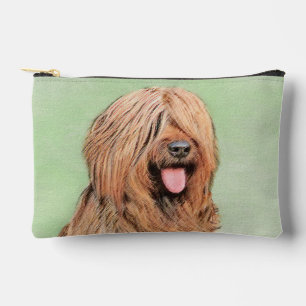 Bolsito Accesorio Pequeño Pintura de Briard Tawny Black Overlay Cute Dog Art