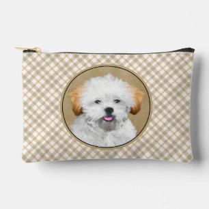 Bolsito Accesorio Pequeño Pintura de cachorro Lhasa Apso Arte de perro origi