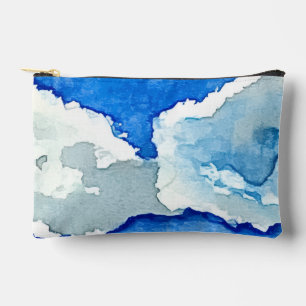 Bolsito Accesorio Pequeño Pintura de dos nubes en acuarela