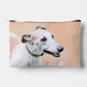 Bolsito Accesorio Pequeño Pintura de Greyhound Cute Rojo Blanco Original Per