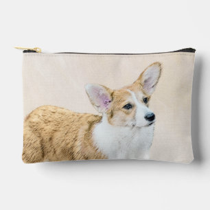 Bolsito Accesorio Pequeño Pintura de Pembroke Welsh Corgi Rojo Arte Original