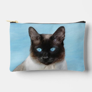Bolsito Accesorio Pequeño Pintura de retrato de gato siamesa adorable arte o