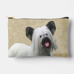 Bolsito Accesorio Pequeño Pintura de Skye Terrier Gris Plateado Arte de Perr