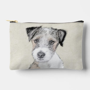Bolsito Accesorio Pequeño Pintura de Terrier Russell Áspero Arte Original de