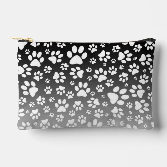 Bolsito Accesorio Pequeño Pinzas de patrón blanco en el fondo del degradado (Anverso)