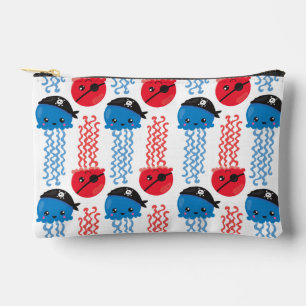 Bolsito Accesorio Pequeño Pirate Jellyfish, Patrón de medusas, animales mari