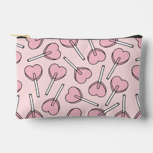 Bolsito Accesorio Pequeño Pirulís rosados, pirulís con forma de corazón, pat