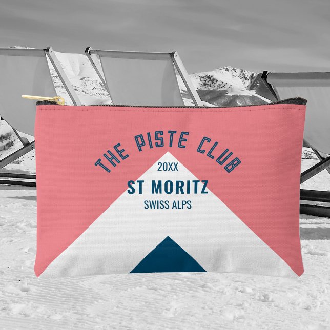 Bolsito Accesorio Pequeño Piste Club Personalizado Pink Blue Peak Ski (Subido por el creador)
