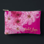 Bolsito Accesorio Pequeño PixDezines Floral Watercolor Bat Mitzvah<br><div class="desc">PixDezines Bat Mitzvah floral acuarela digital de flores de cerezo rosa oscuro con estrella de oro rosa de david. DIY para cualquier evento. Fondo DIY... nuestro diseño dinámico le permite editar todos los elementos. Consulte el enlace "Editar usando la herramienta de diseño" para editar todos los elementos. Elimine todas las...</div>