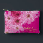 Bolsito Accesorio Pequeño PixDezines Floral Watercolor Bat Mitzvah<br><div class="desc">PixDezines Bat Mitzvah floral acuarela digital de flores de cerezo rosa oscuro con estrella de oro rosa de david. DIY para cualquier evento. Fondo DIY... nuestro diseño dinámico le permite editar todos los elementos. Consulte el enlace "Editar usando la herramienta de diseño" para editar todos los elementos. Elimine todas las...</div>