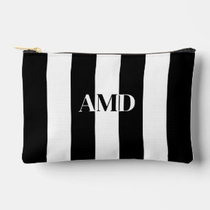 Bolsito Accesorio Pequeño PixDezines Monograma Raya Negro Blanco