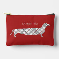 Plaid Dachshund en Red Personalizada