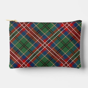 Bolsito Accesorio Pequeño Plaid Rústico Rojo Verde Elegante Tartán