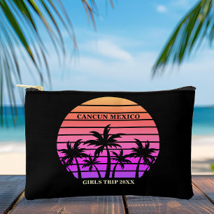 Bolsito Accesorio Pequeño Playa Personalizado de Palmeras Negras Tropicales
