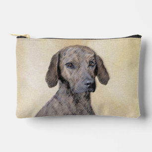 Bolsito Accesorio Pequeño Plott Hound Painting Brindle Cute Original Dog Art