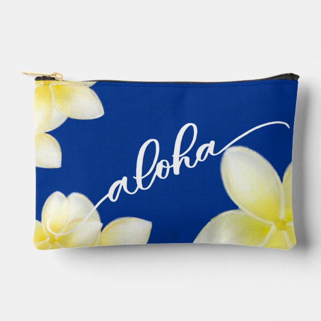 Bolsito Accesorio Pequeño Plumeria Aloha Pouch (Anverso)