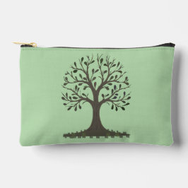 Bolsito Accesorio Pequeño 🌳 Pochette à Accessoires Arbre de Vie Vert pâle