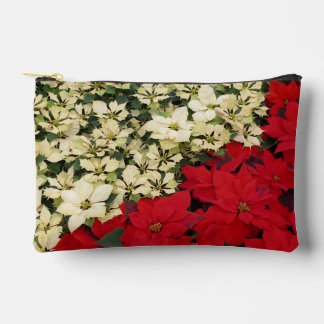 Bolsito Accesorio Pequeño Poinsettias blancas y rojas con flores