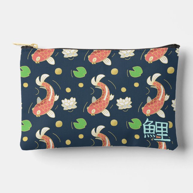 Bolsito Accesorio Pequeño Pretty Red Koi With Kanji (Anverso)
