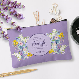 Bolsito Accesorio Pequeño Primavera acuarela Biblia floral Verso personaliza